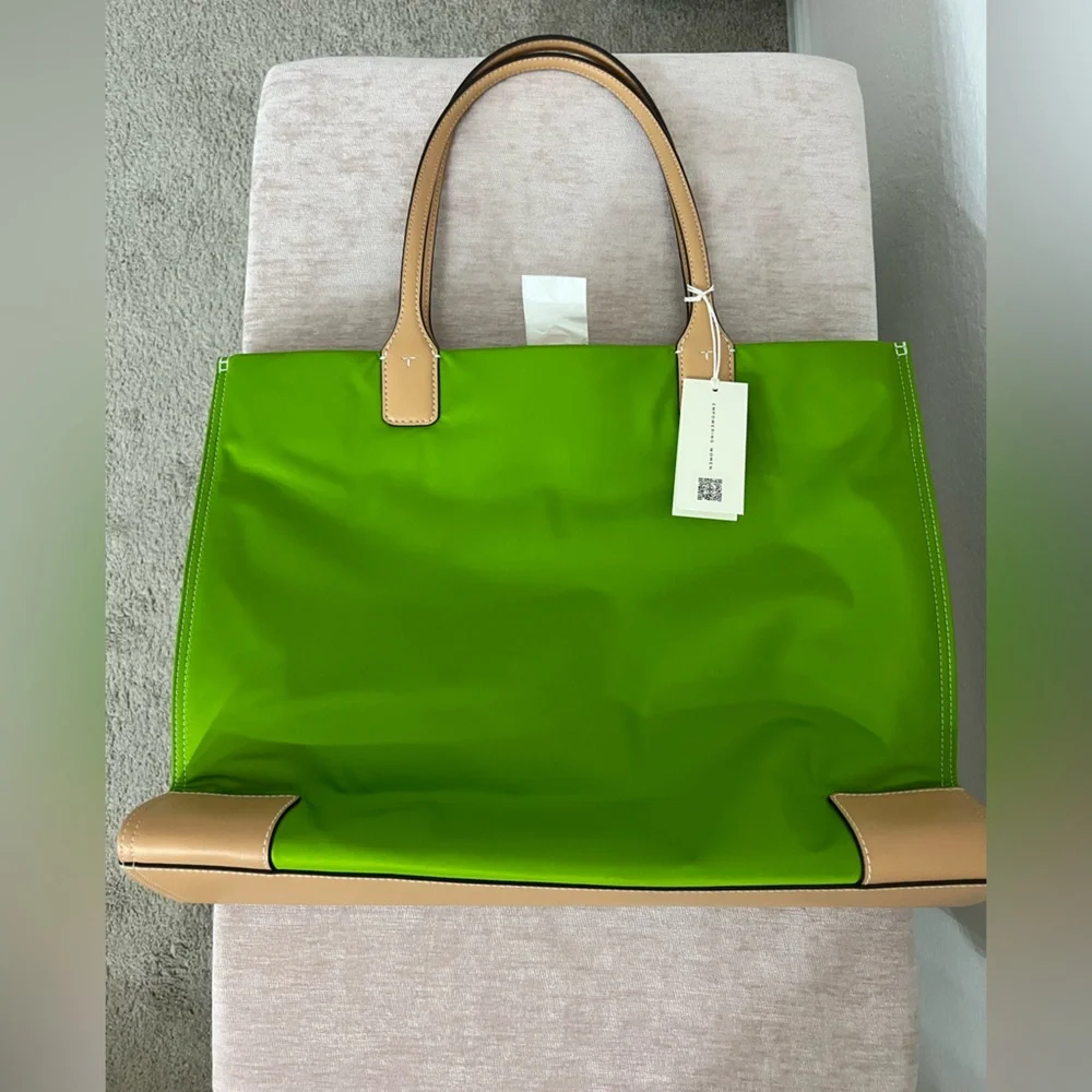 Tory Burch Ella Tote In Wheatgrass - Picture 3 of 3